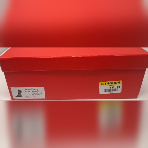 The Wishbone Collection High Boots Boucle Tweed Calf Leather Fanny 10 US $398 - Picture 5 of 13